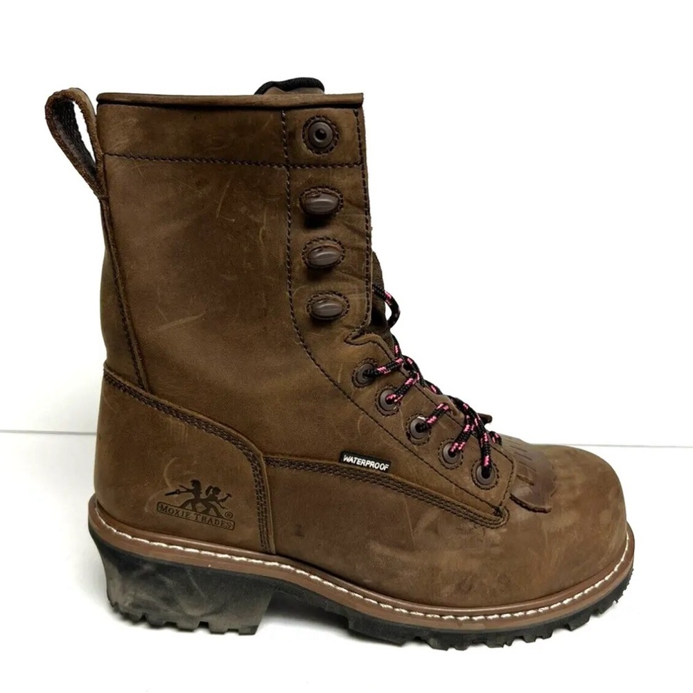 Moxie Trades Womens Mareen 8” Kiltie Boot Brown Size 10 M
